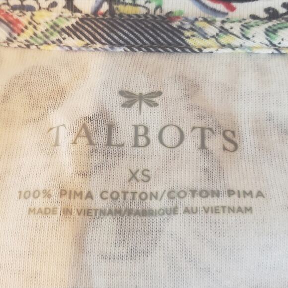 TALBOT'S XS long sleeve purple and white - Picture 4 of 5